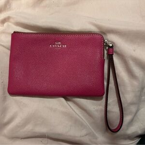 Coach Fuchsia Wristlet Clutch